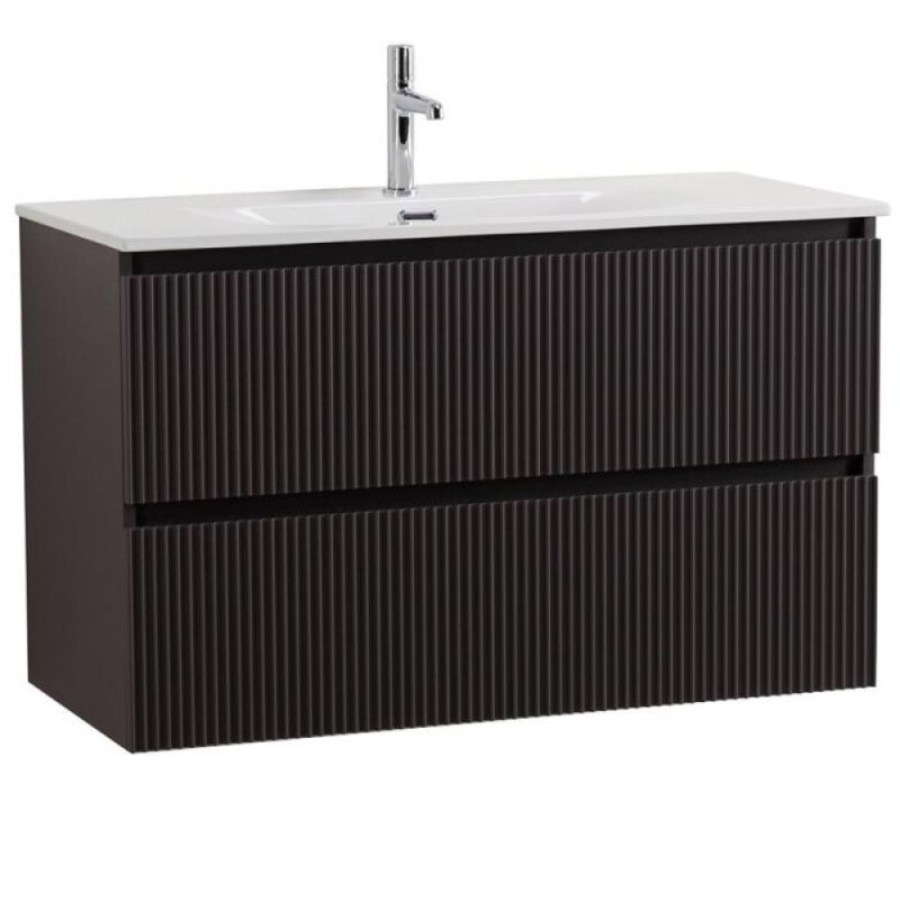 Тумба под раковину BelBagno UNO-1200-2C-SO-GSO, 120 см, подвесная, темно-серая матовая