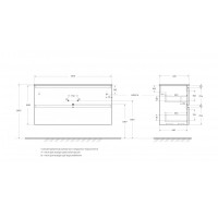 Тумба под раковину BelBagno UNO-1200-2C-SO-СO, 120 см, подвесная, бежевая матовая