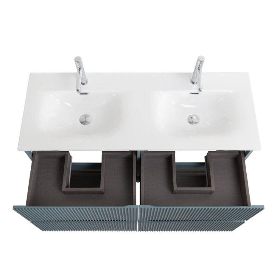 Тумба под раковину BelBagno UNO-1200-4C-SO-AO, 120 см, подвесная, голубая матовая