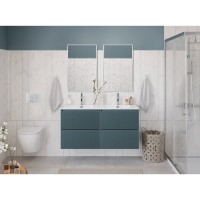 Тумба под раковину BelBagno UNO-1200-4C-SO-AO, 120 см, подвесная, голубая матовая