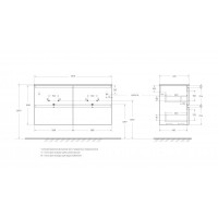 Тумба под раковину BelBagno UNO-1200-4C-SO-GSO, 120 см, подвесная, темно-серая матовая