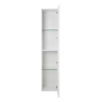 Шкаф-пенал BelBagno UNO-1600-1A-SC-BO, 33 см, подвесной, цвет Bianco Opaco