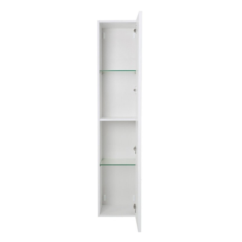 Шкаф-пенал BelBagno UNO-1600-1A-SC-BO, 33 см, подвесной, цвет Bianco Opaco
