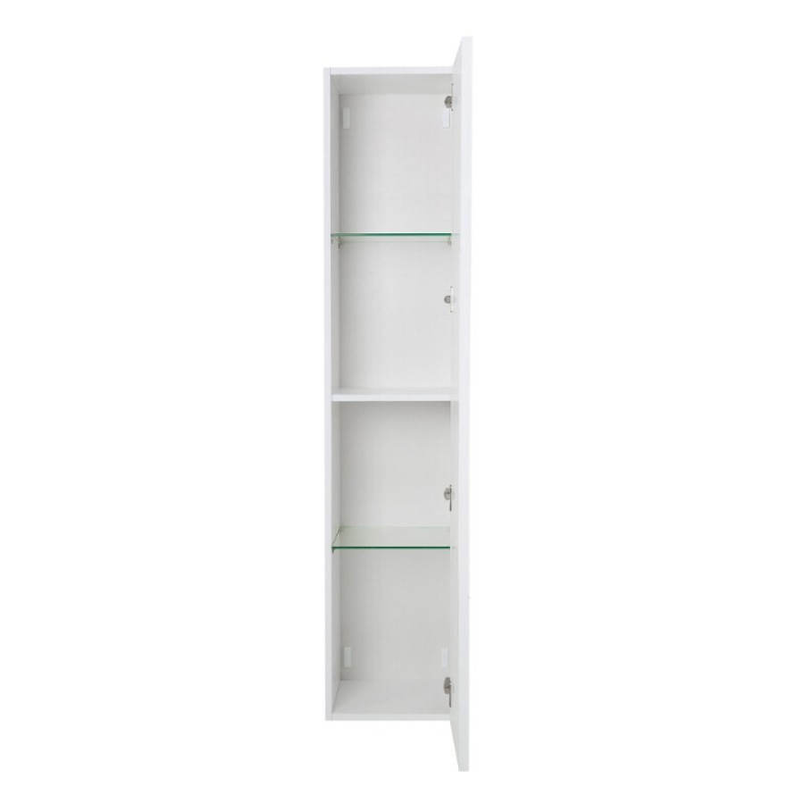 Шкаф-пенал BelBagno UNO-1600-1A-SC-BO, 33 см, подвесной, цвет Bianco Opaco