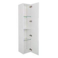 Шкаф-пенал BelBagno UNO-1600-1A-SC-BO, 33 см, подвесной, цвет Bianco Opaco