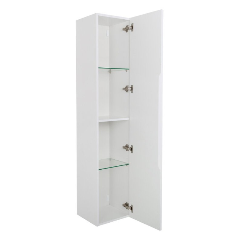 Шкаф-пенал BelBagno UNO-1600-1A-SC-BO, 33 см, подвесной, цвет Bianco Opaco