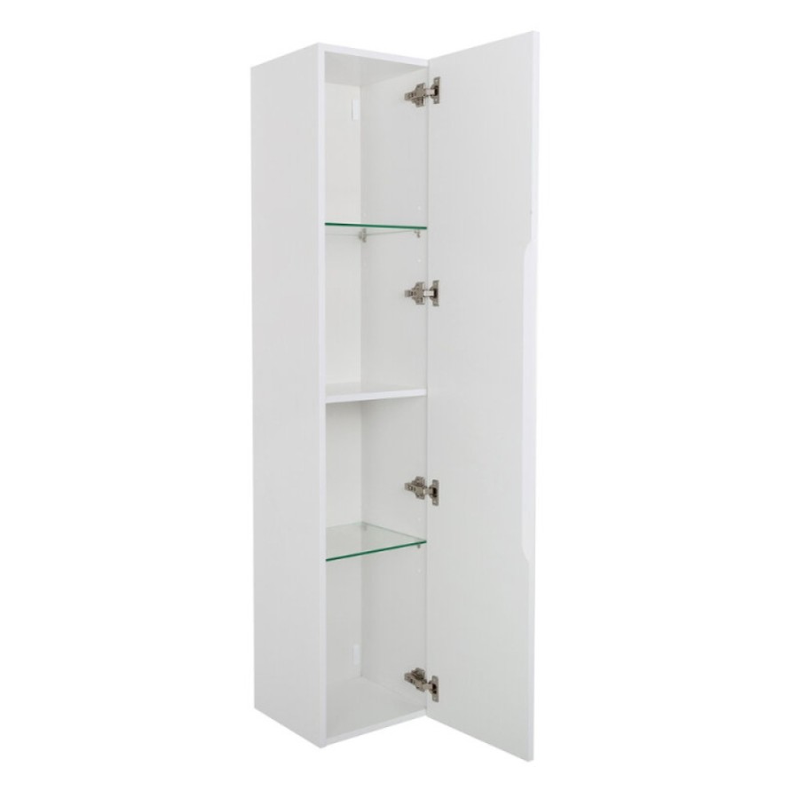 Шкаф-пенал BelBagno UNO-1600-1A-SC-BO, 33 см, подвесной, цвет Bianco Opaco