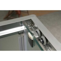 Душевой уголок BelBagno 100 х 100 х 195 см, профиль хром, стекло шиншилла, UNO-195-A-2-100-CH-CR