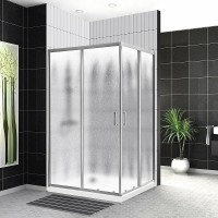 Душевой уголок BelBagno Uno-195, 120 х 100 см, стекло шиншилла, профиль хром, UNO-195-AH-2-120/100-CH-CR