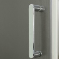Душевой уголок BelBagno Uno-195, 120 х 90 см, стекло шиншилла, профиль хром, UNO-195-AH-2-120/90-CH-CR