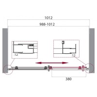 Душевая дверь в нишу BelBagno Uno-195, 100 х 195 см, профиль хром, стекло прозрачное, UNO-195-BF-1-100-C-Cr