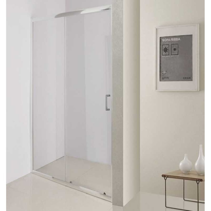 Душевая дверь в нишу BelBagno Uno-195, 100 х 195 см, профиль хром, стекло прозрачное, UNO-195-BF-1-100-C-Cr