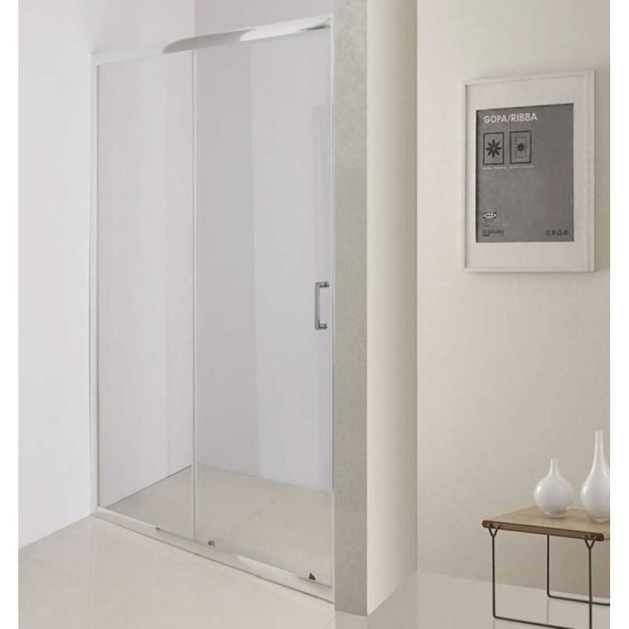 Душевая дверь в нишу BelBagno Uno-195, 100 х 195 см, профиль хром, стекло прозрачное, UNO-195-BF-1-100-C-Cr