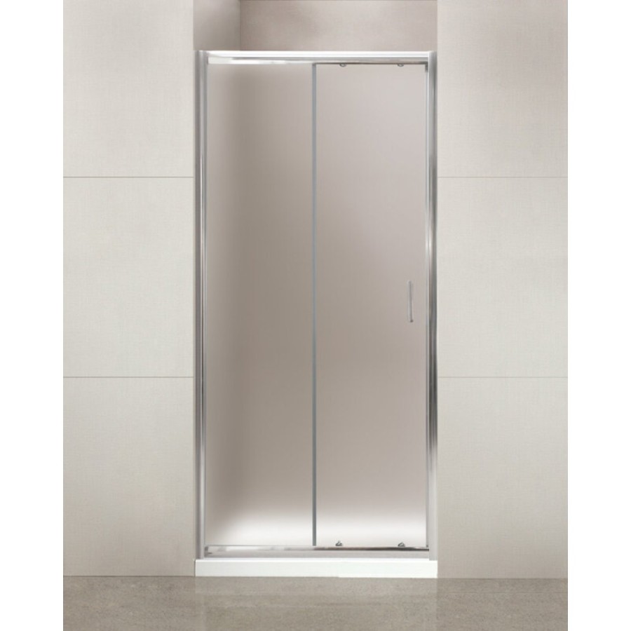 Душевая дверь в нишу BelBagno Uno-195, 100 х 195 см, стекло рифленое, профиль хром, UNO-195-BF-1-100-P-Cr