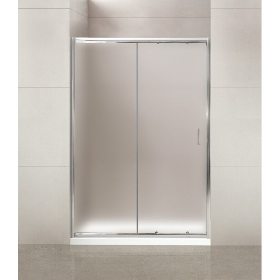 Душевая дверь в нишу BelBagno Uno-195, 150 х 195 см, стекло рифленое, профиль хром, UNO-195-BF-1-150-P-Cr