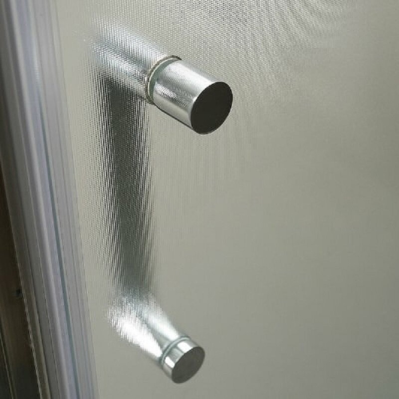 Душевой уголок BelBagno Uno-195, 90 х 90 см, стекло шиншилла, профиль хром, UNO-195-P-1-90-CH-CR