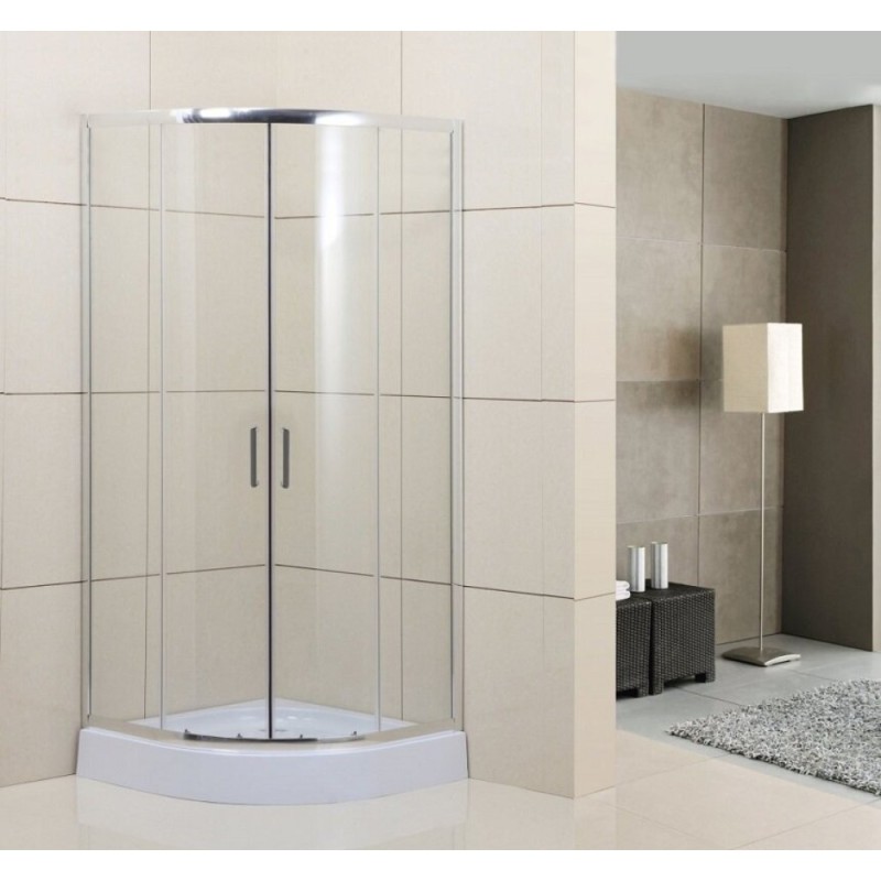 Душевой уголок BelBagno Uno-195, UNO-195-R-2-100-C-Cr, 100 х 100 х 195 см, профиль хром, стекло прозрачное
