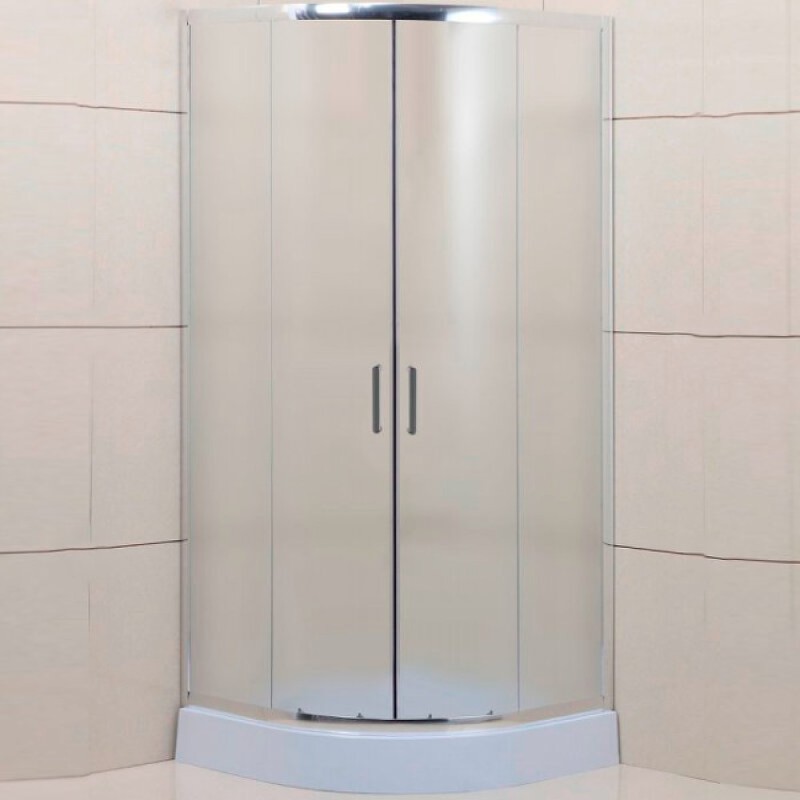 Душевой уголок BelBagno Uno-195, 100 х 100 см, стекло рифленое, профиль хром, UNO-195-R-2-100-P-Cr
