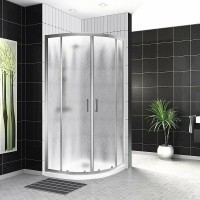 Душевой уголок BelBagno Uno-195, 90 х 90 см, стекло шиншилла, профиль хром, UNO-195-R-2-90-CH-CR