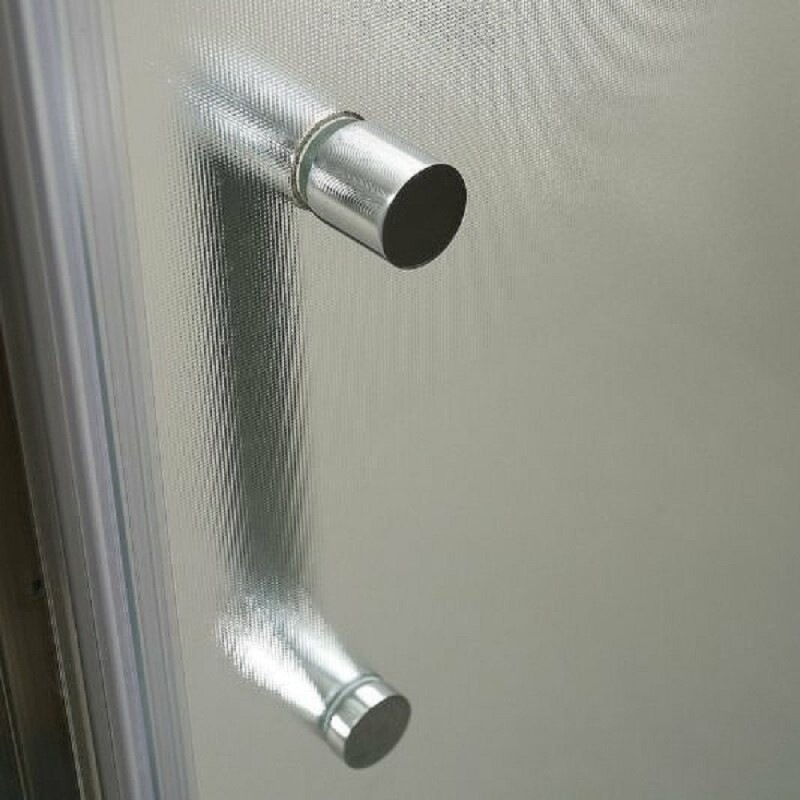 Душевой уголок BelBagno Uno-195, 95 х 95 см, стекло рифленое, профиль хром, UNO-195-R-2-95-P-Cr