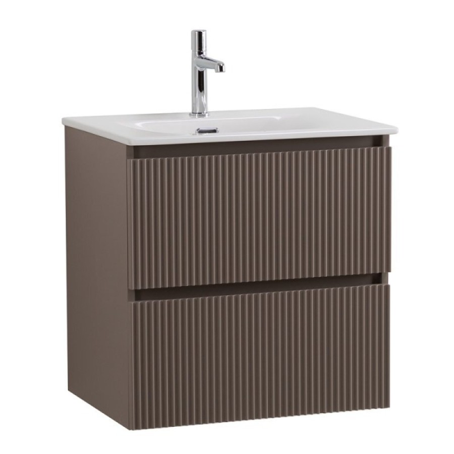 Тумба под раковину BelBagno UNO-600-2C-SO-СO, 60 см, подвесная, бежевая матовая