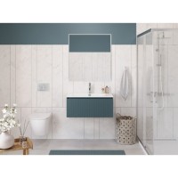 Тумба под раковину BelBagno UNO-800-1C-SO-AO, 80 см, подвесная, голубая матовая