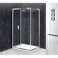 Душевой уголок BelBagno Uno 100 х 90 см, дверь раздвижная, стекло прозрачное, хром, UNO-AH-1-100/90-C-Cr