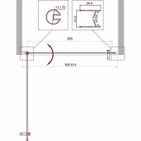 Душевая дверь BelBagno Uno, 60 см, стекло шиншилла, профиль хром, UNO-B-1-60-CH-Cr