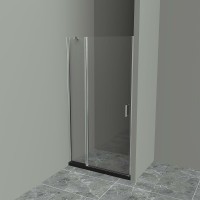 Душевая дверь BelBagno Uno, 90 см, стекло прозрачное, профиль хром, UNO-B-12-30+60-C-Cr