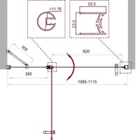 Душевая дверь BelBagno Uno, 110 см, стекло прозрачное, профиль хром, UNO-B-12-40+70-C-Cr