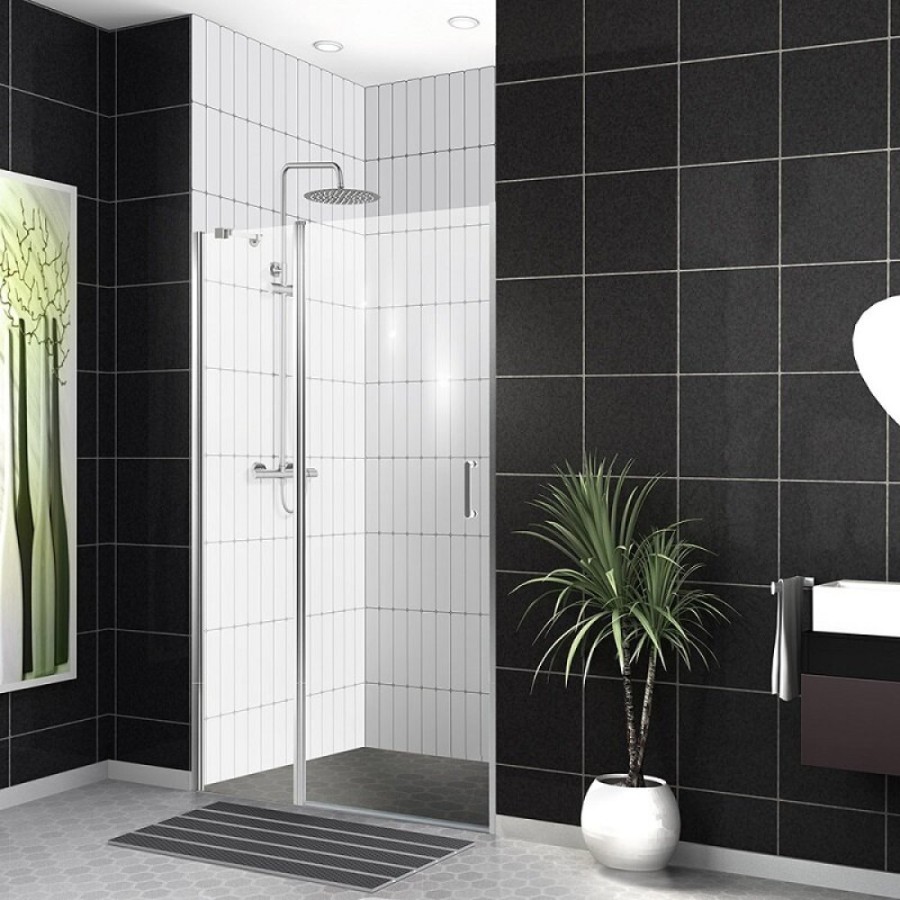 Душевая дверь BelBagno Uno, 120 см, стекло прозрачное, профиль хром, UNO-B-12-50+70-C-Cr