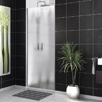 Душевая дверь BelBagno Uno, 110 см, стекло шиншилла, профиль хром, UNO-B-2-110-CH-Cr