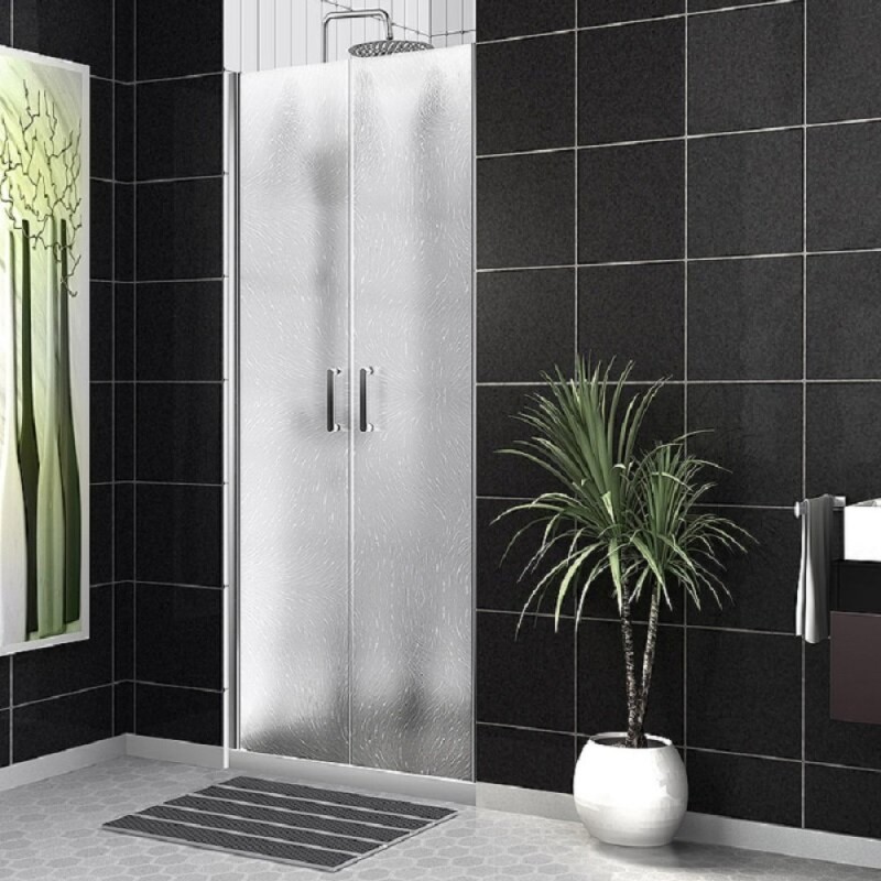 Душевая дверь BelBagno Uno, 120 см, стекло шиншилла, профиль хром, UNO-B-2-120-CH-Cr