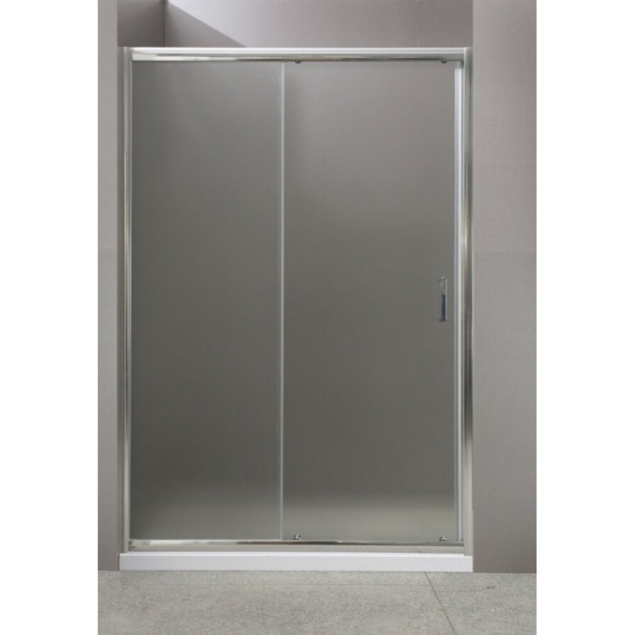 Душевая дверь в нишу BelBagno UNO-BF-1-145-P-Cr, 145 см, стекло рифленое, профиль хром