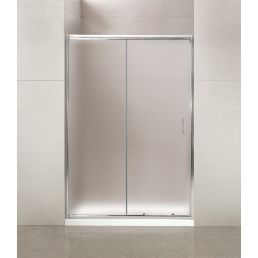 Душевая дверь в нишу BelBagno UNO-BF-1-155-P-Cr, 155 х 185 см, стекло рифлёное, профиль хром