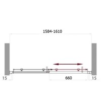Душевая дверь в проем BelBagno Uno UNO-BF-1-160-Cr, 160 см