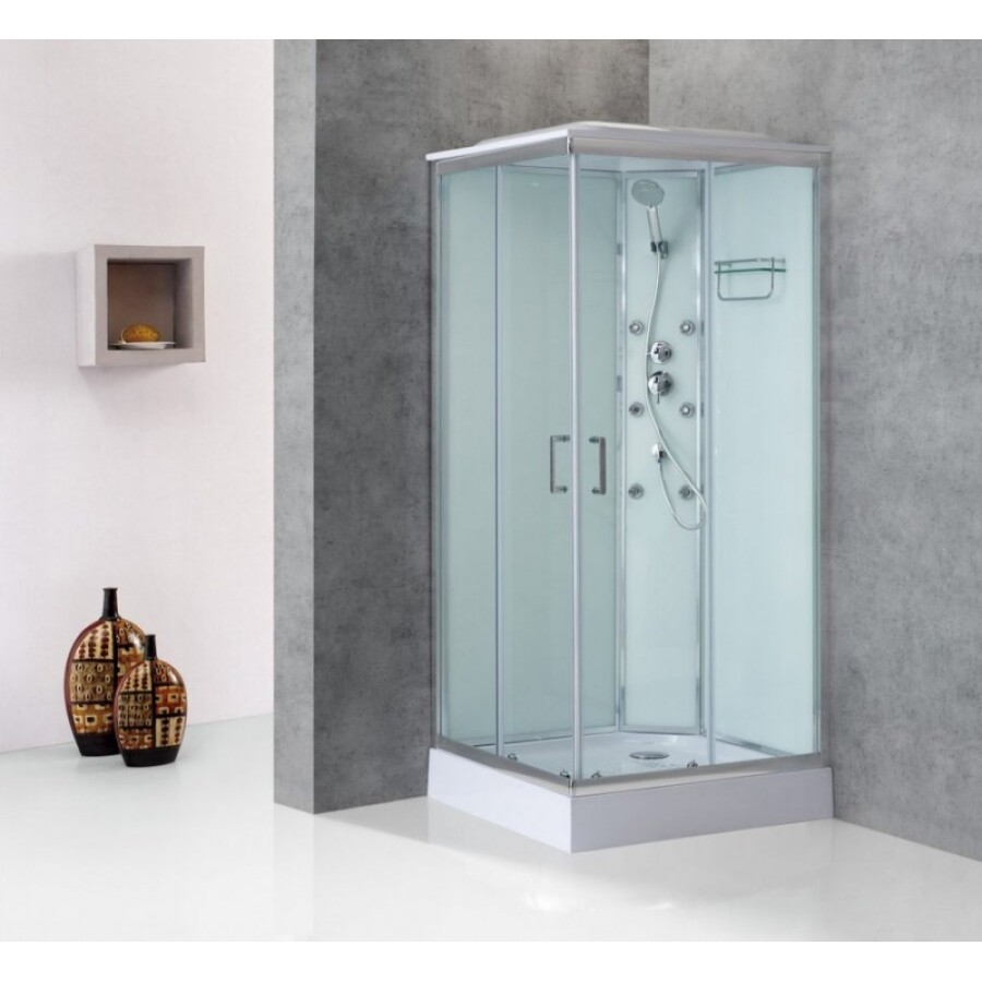 Душевая кабина BelBagno UNO-CAB-A-2-80-C/P-Cr-TOP, 80 х 80 см