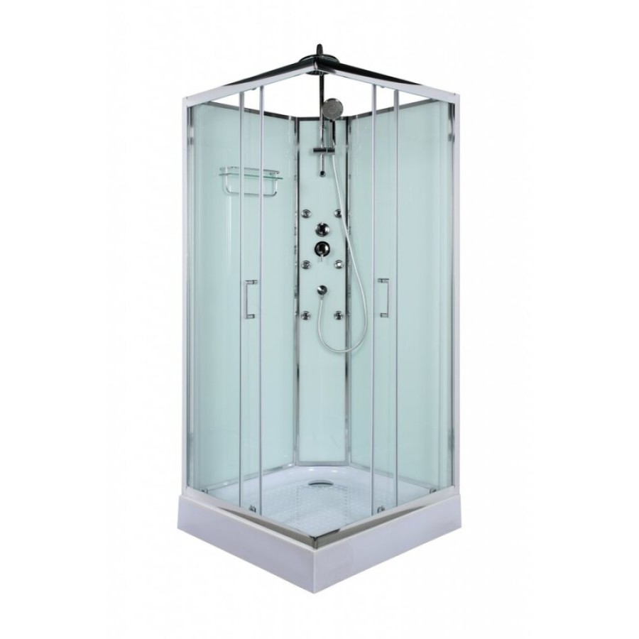 Душевая кабина BelBagno Uno-CAB-A-2-90-C-CR, 90 х 90 см