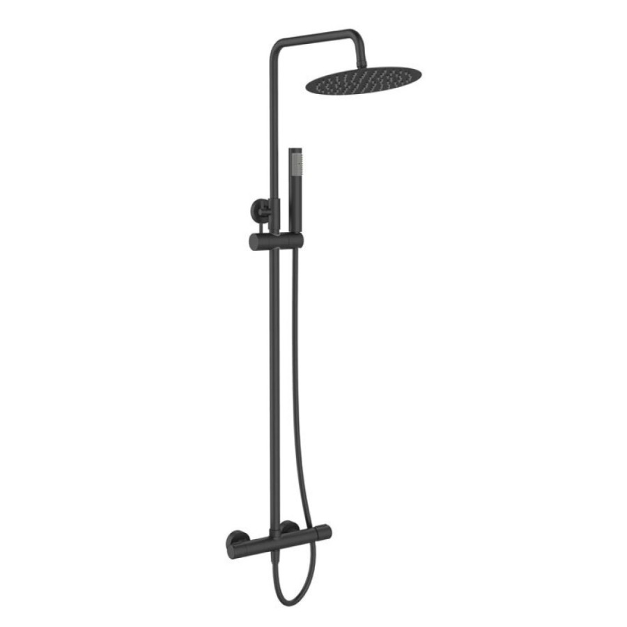 Душевая система BelBagno Uno, черный матовый, UNO-DOCM-NERO