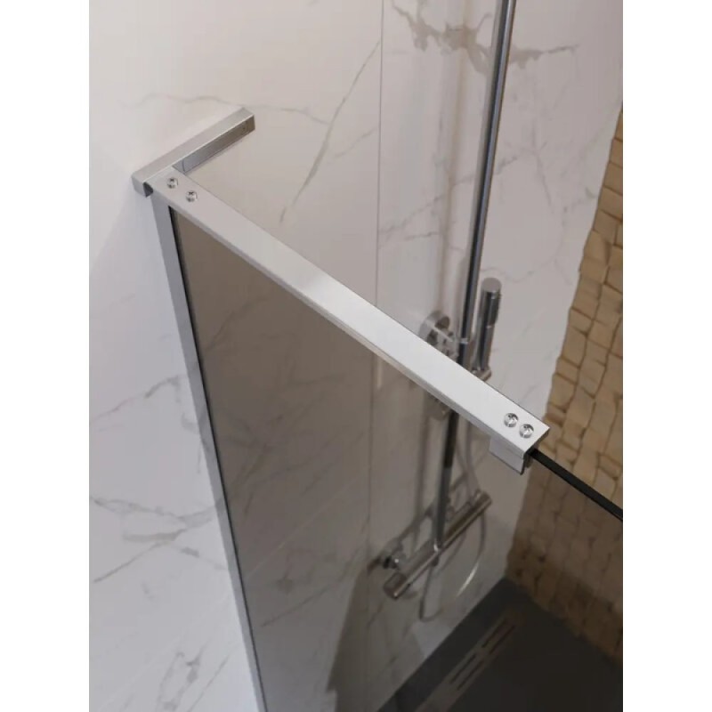 Душевая перегородка BelBagno UNO-L-1-TB-100-BR-Cr, 100 см, стекло тонированное бронза, профиль хром
