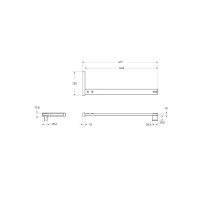 Душевая перегородка BelBagno UNO-L-1-TB-100-FL-Cr, 100 см, стекло рифленое, профиль хром