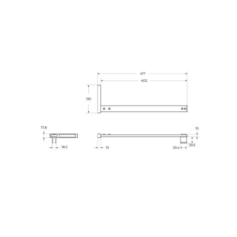 Душевая перегородка BelBagno UNO-L-1-TB-100-FL-Cr, 100 см, стекло рифленое, профиль хром
