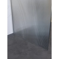 Душевая перегородка BelBagno UNO-L-1-TB-100-FL-Cr, 100 см, стекло рифленое, профиль хром