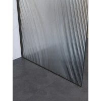 Душевая перегородка BelBagno UNO-L-1-TB-100-FL-GM, 100 см, стекло рифленое, профиль вороненая сталь, gunmetal