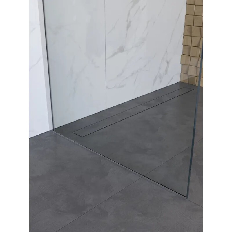 Душевая перегородка BelBagno UNO-L-1-TB-80-C-Cr, 80 см, стекло прозрачное, профиль хром