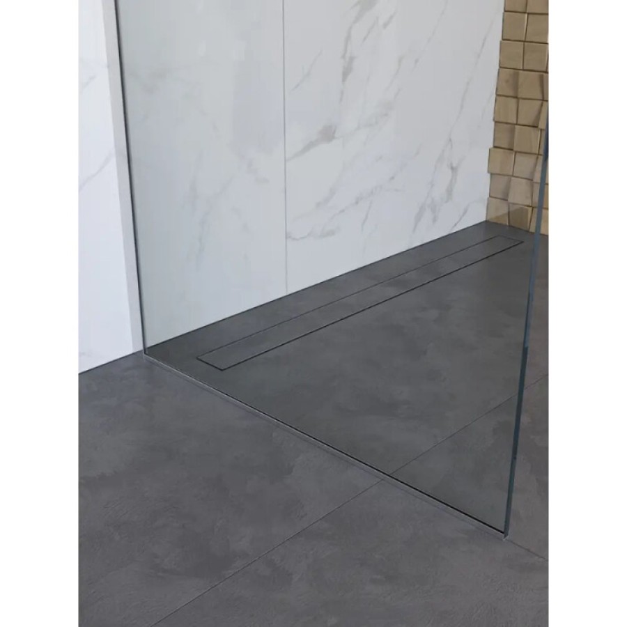 Душевая перегородка BelBagno UNO-L-1-TB-80-C-Cr, 80 см, стекло прозрачное, профиль хром