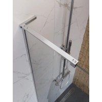 Душевая перегородка BelBagno UNO-L-1-TB-90-C-Cr, 90 см, стекло прозрачное, профиль хром