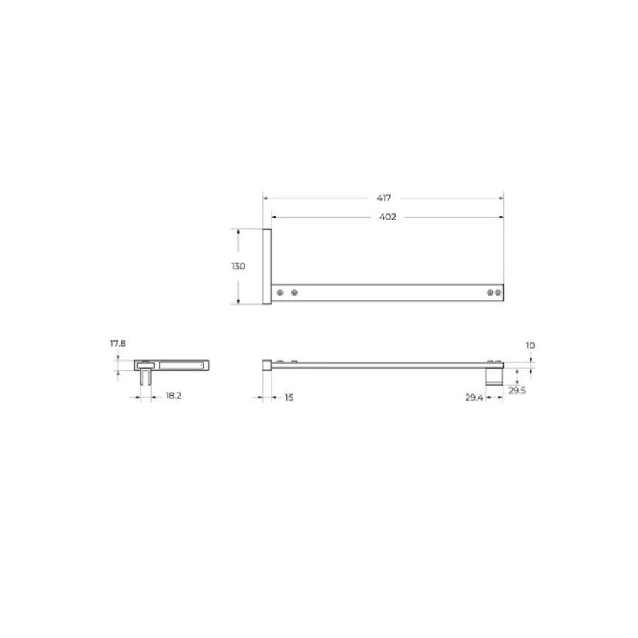 Душевая перегородка BelBagno UNO-L-1-TB-90-FL-Cr, 90 см, стекло рифленое, профиль хром