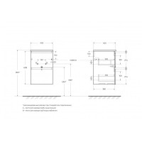 Тумба под раковину BelBagno UNO-MINI-400-2C-SO-BO, 40 см, подвесная, Bianco Opaco