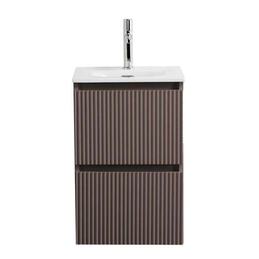 Тумба под раковину BelBagno UNO-MINI-400-2C-SO-СO, 40 см, подвесная, бежевая матовая